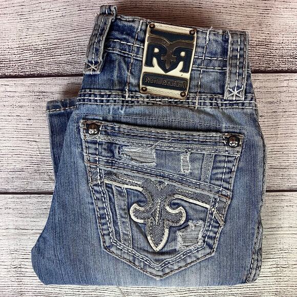 Rock Revival Phantom Slim Straight Leg Denim Jeans - Picture 1 of 11